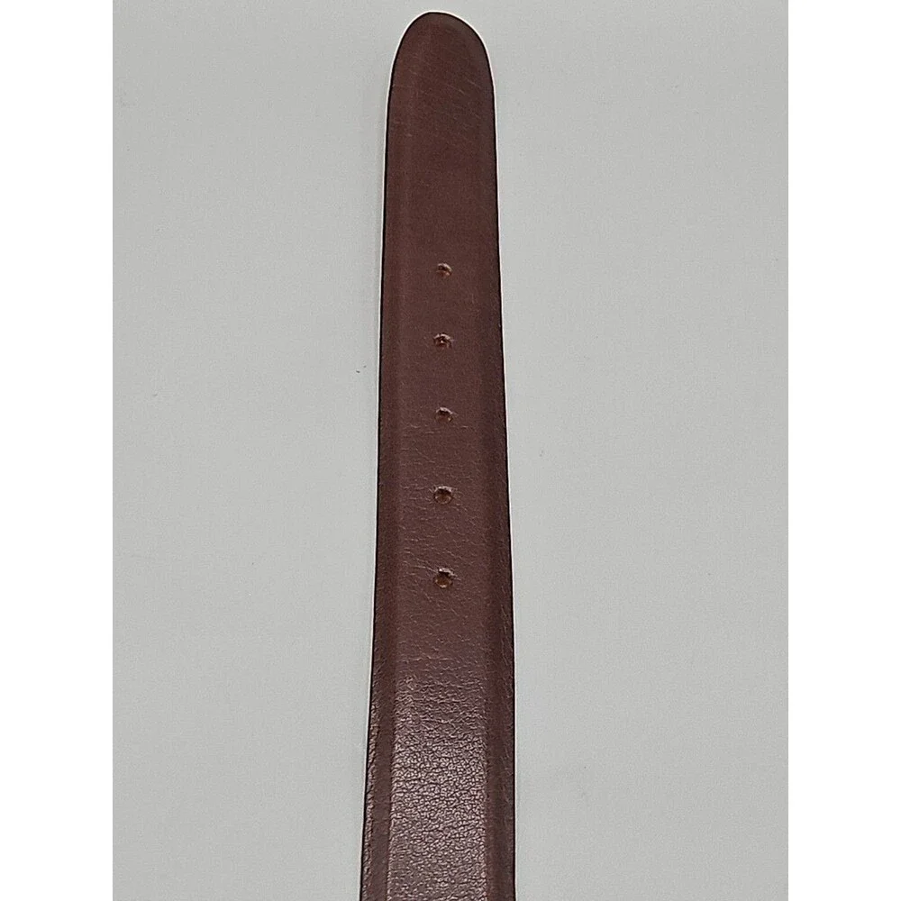 Men's Brown Asian Buffalo Belt Handcrafted In USA Brass Buckle 38 Nick Hilton